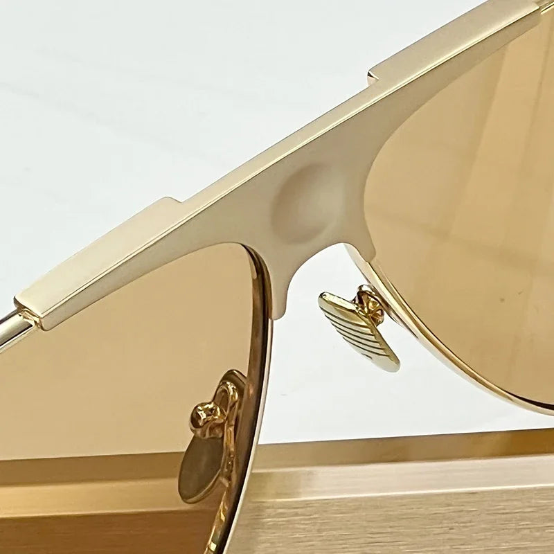 Vintage Oval Alloy Sunglasses