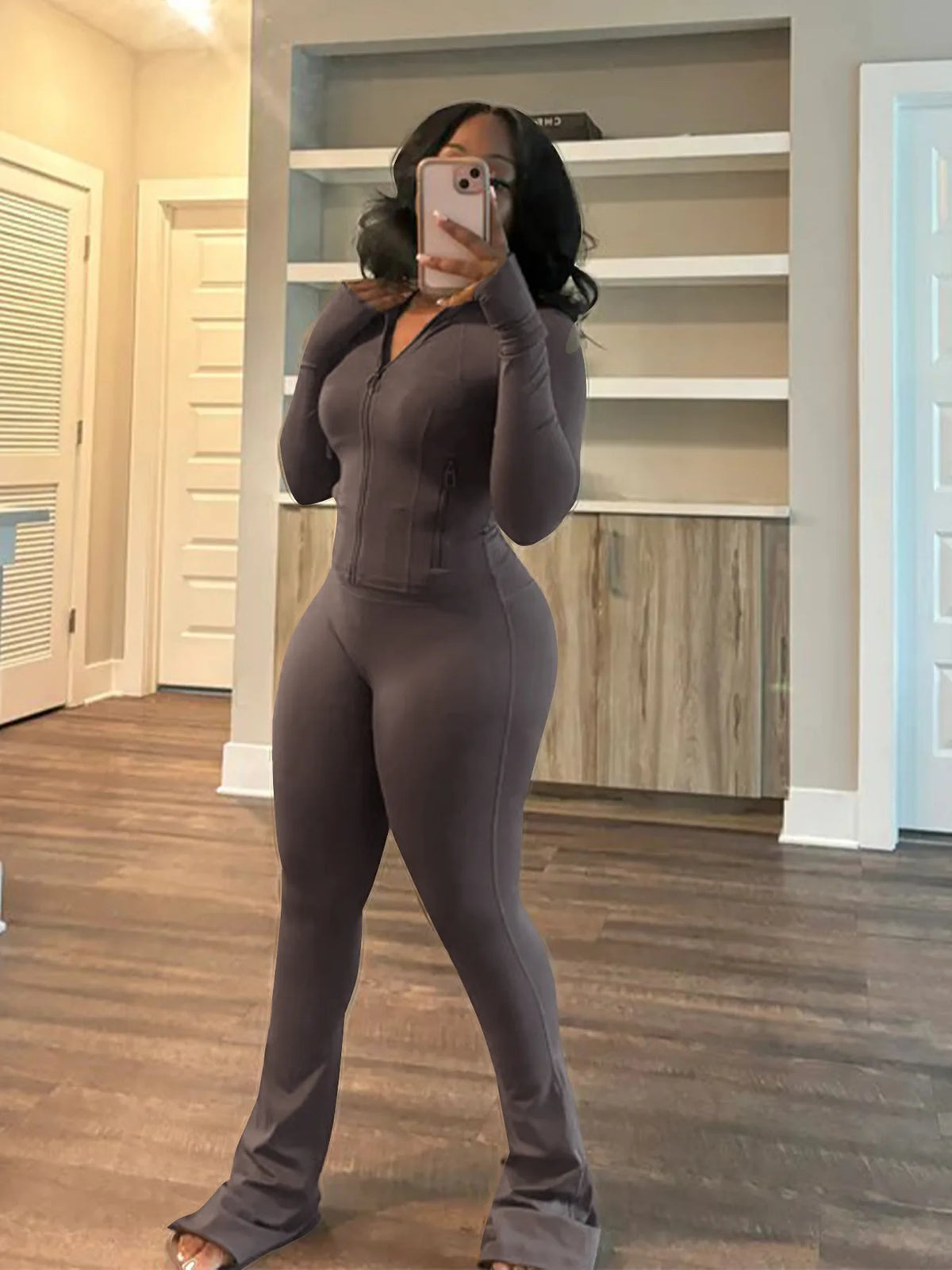 Streetwear Casual Two-Piece Tracksuit Set for Women