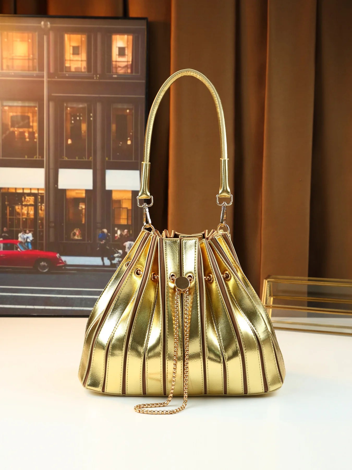 Women's Handbag Luxury Brand Shiny Leather Shiny Fashion Women's Single Shoulder Bag Personalized Fashionable Casual Women's Bag