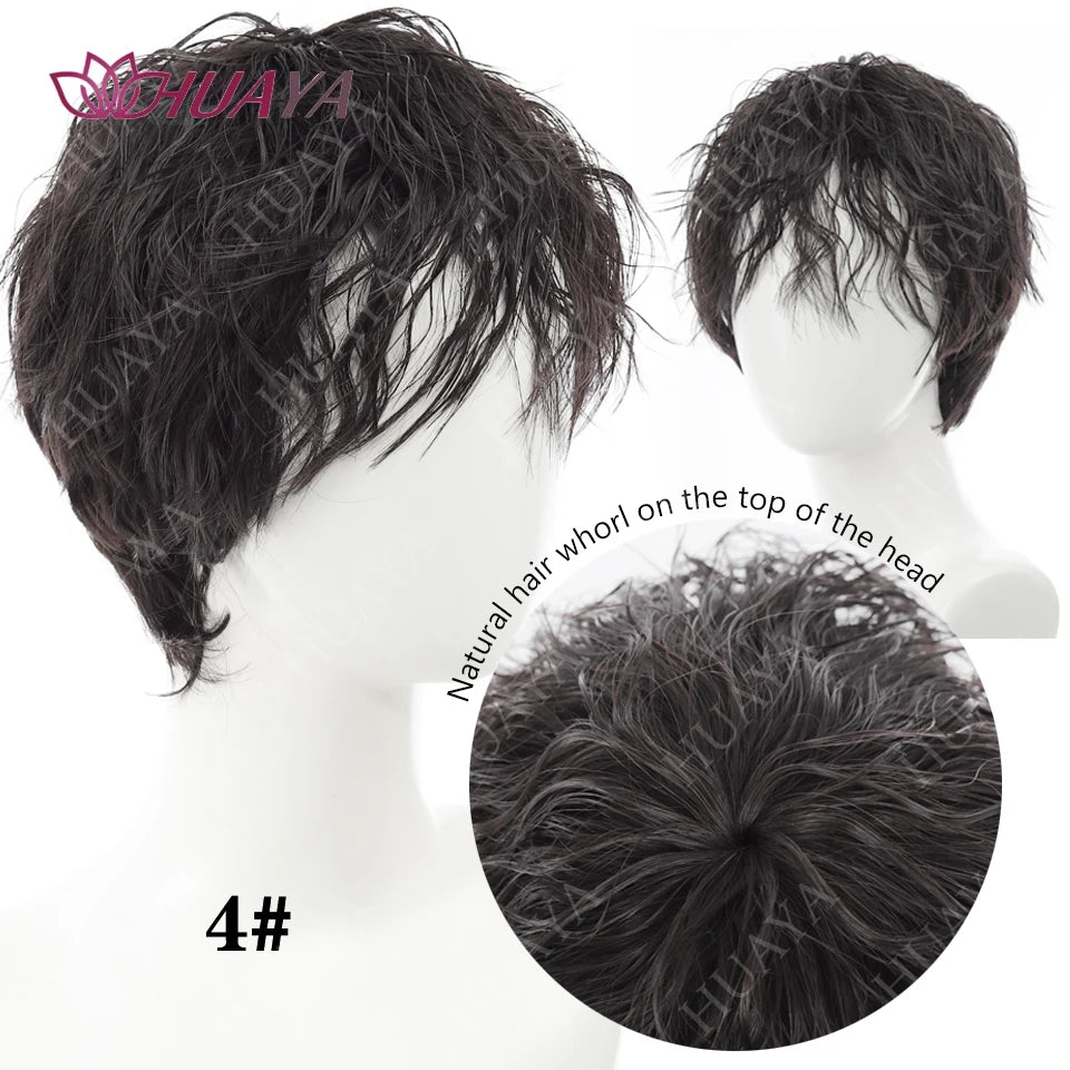 Heat Resistant Short Curly Synthetic Wig For Women