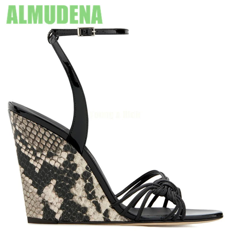 Comfortable Open Toe Buckle Strap Wedge Sandals For Women