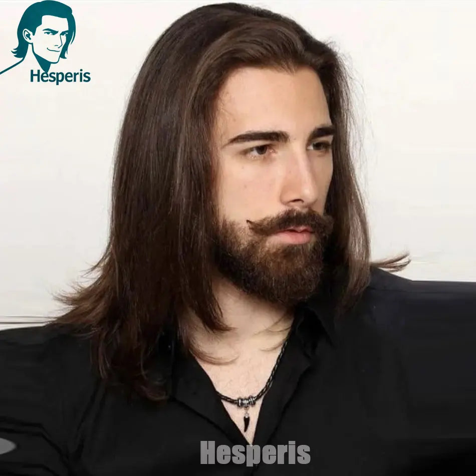Natural Wave Brazilian Human Hair Lace Front Wig For Men