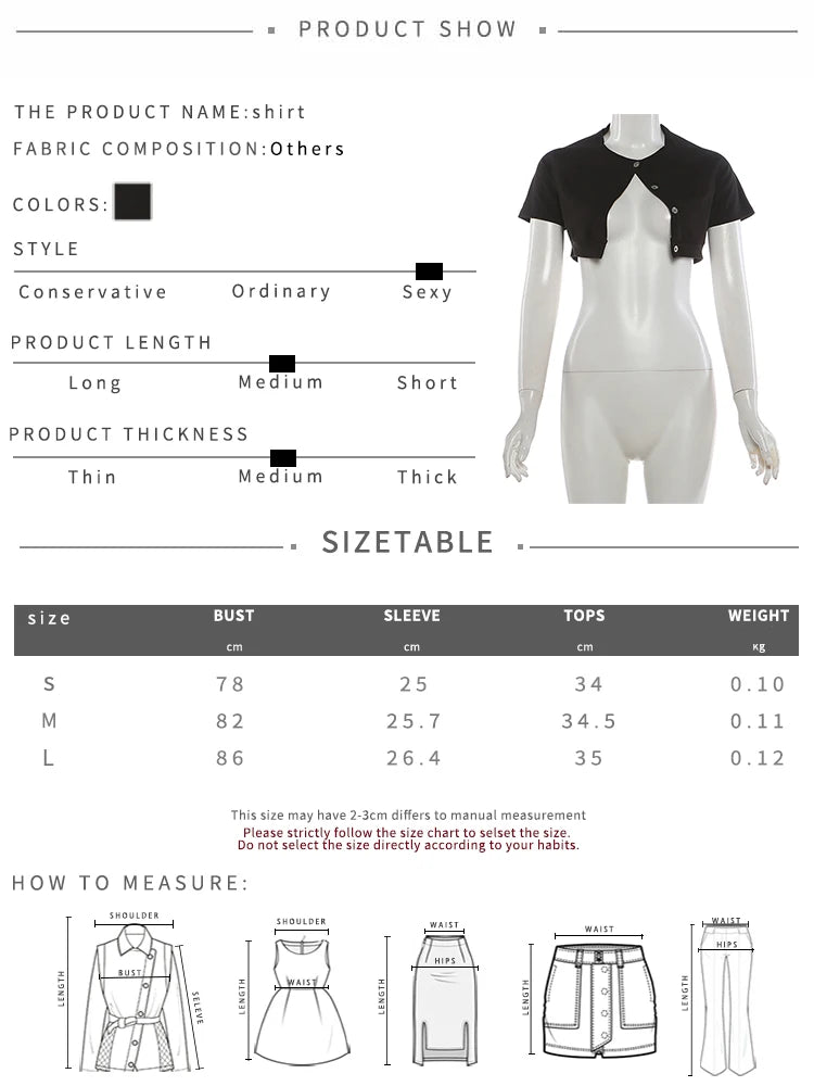 Nibber Summer T-Shirt Women Hottie Single-Breasted Fashion Classic Short Sleeve O-Neck Sexy Midnight Street Party Club Crop Tops
