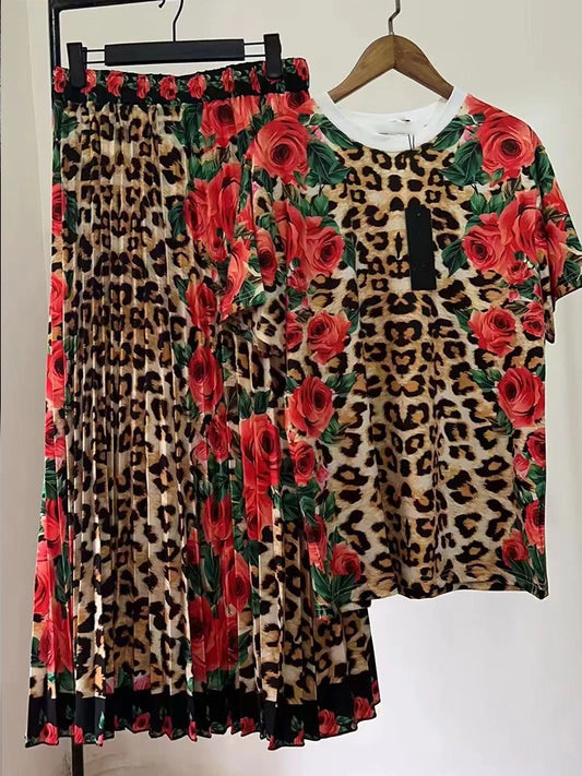 Geometric Print Two-Piece Dress