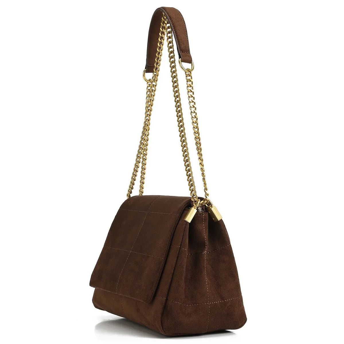 New Women Autumn Winter Suede Shoulder Bag Vintage Tote Bag with Chains Fashion Designer Luxury Handbags Retro Crossbody Bags