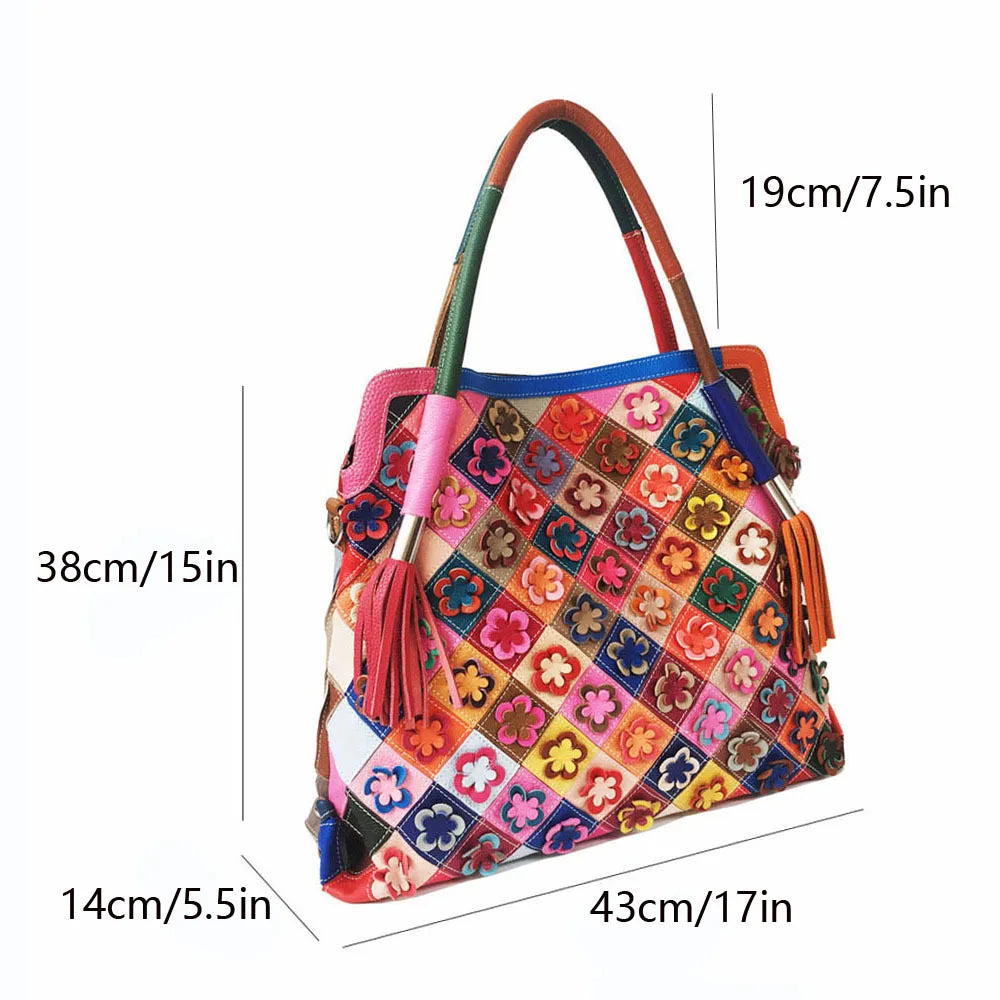 ABQP New Women's Handbag Luxury Brand Genuine Leather Hand-stitched Women's Shoulder Crossbody Bag Fashionable Women's Bag