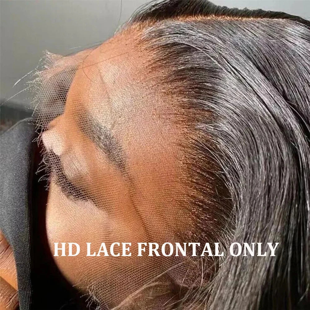Deep Curly Human Hair HD Lace Frontal Pre Plucked Bleached Knots For Women