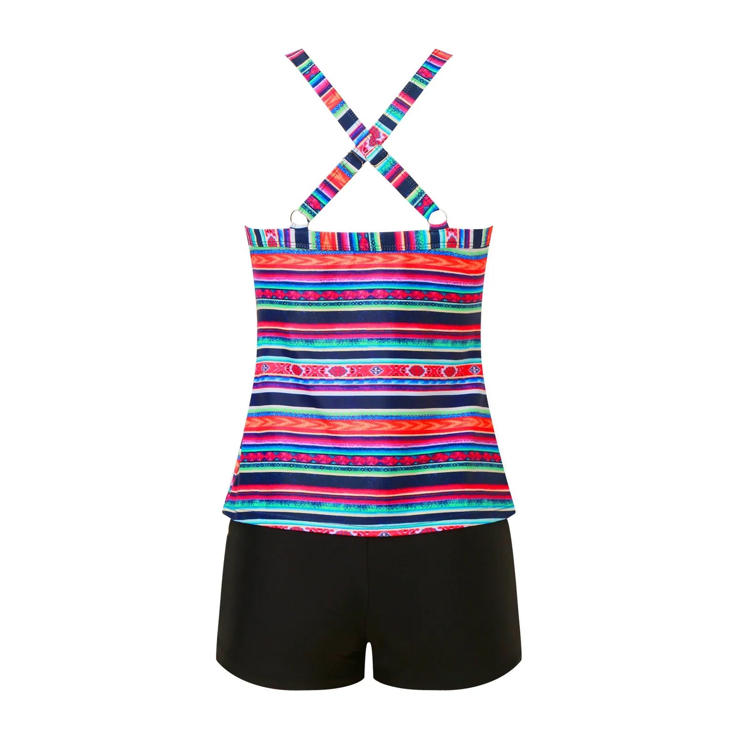 Vibrant Printed Two Piece Tankini Swimsuit for Women