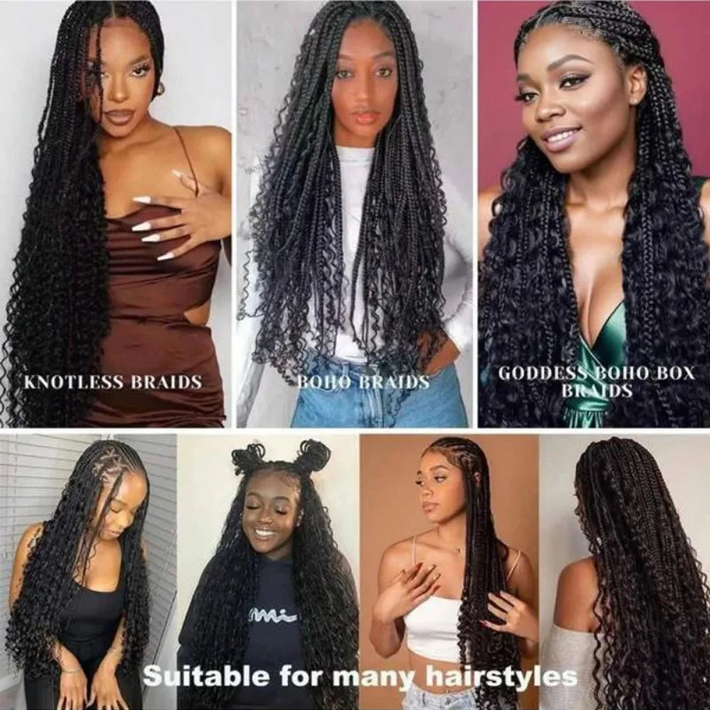 Deep Wave Human Braiding Hair Extensions for Women