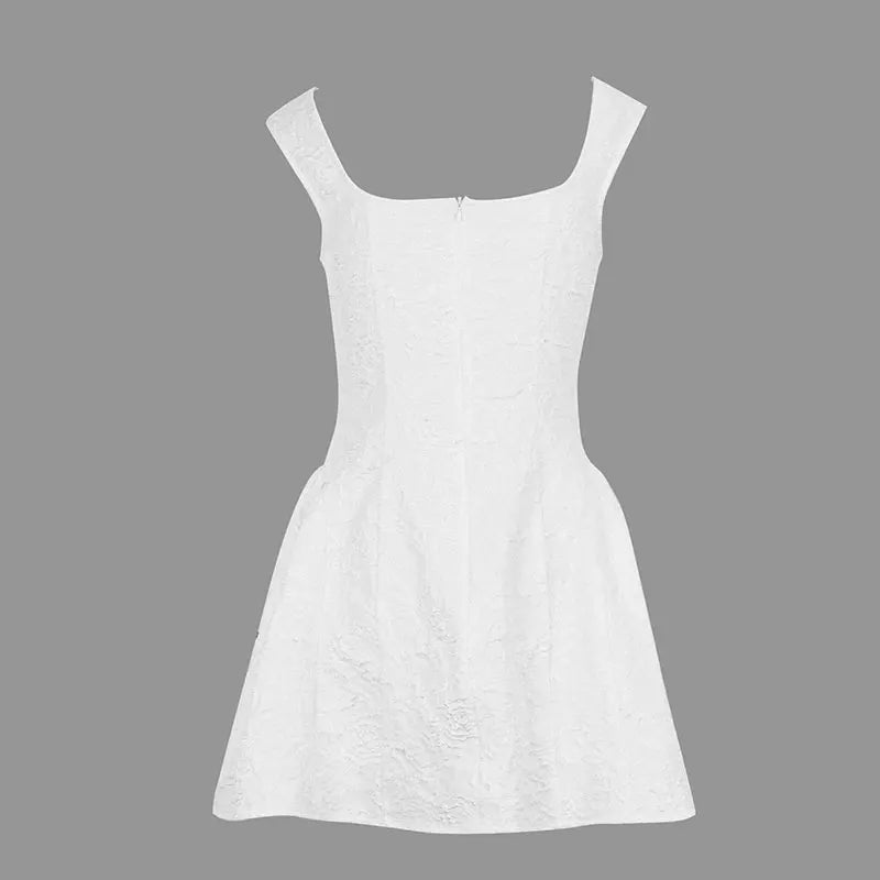 Summer New Women's Dresses Streetwear Fashion Tank Sleeve A-Line Dress Solid Sexy Club Party Female Backless Dresses Clothing
