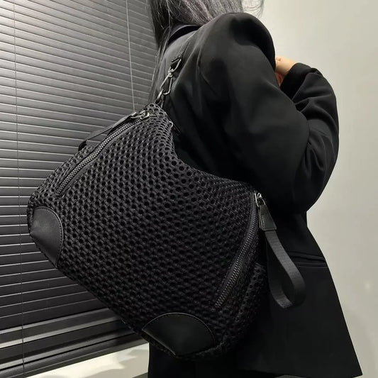 Retro Nylon Mesh Shoulder Bag