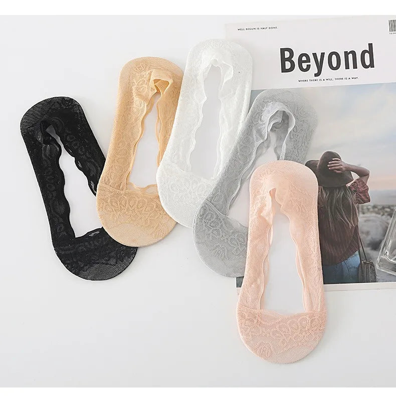 Silicone Grip Cotton Boat Socks