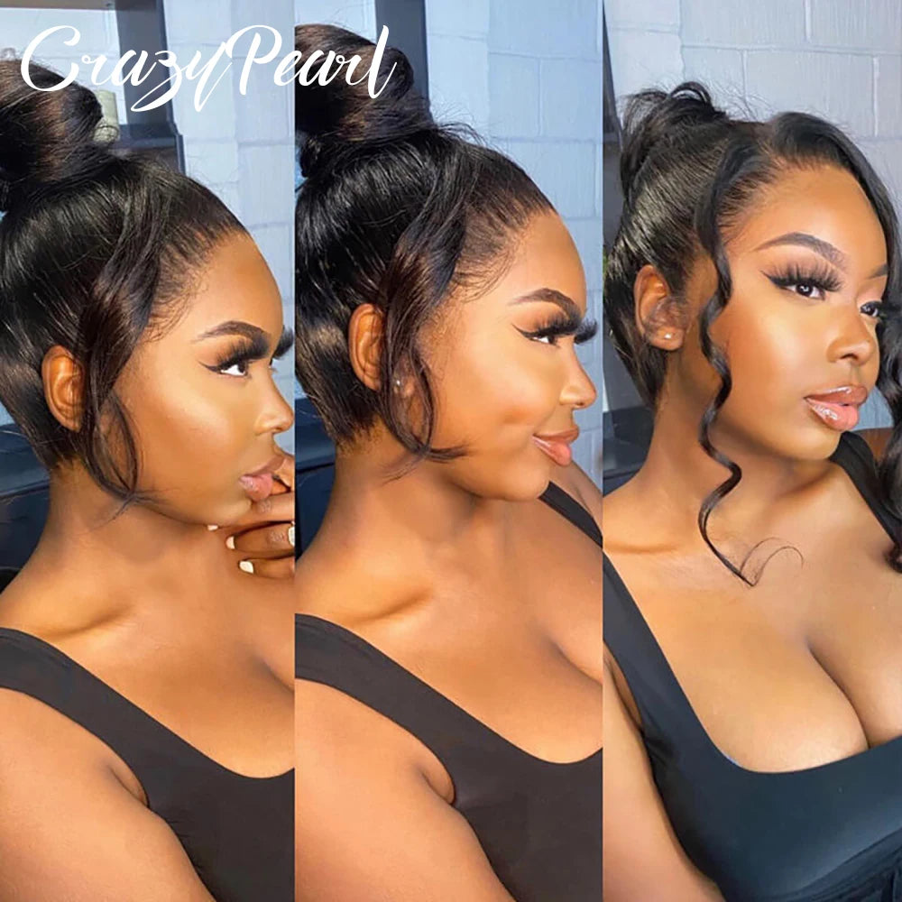 Pre Plucked Natural Straight Human Hair Lace Wig for Women