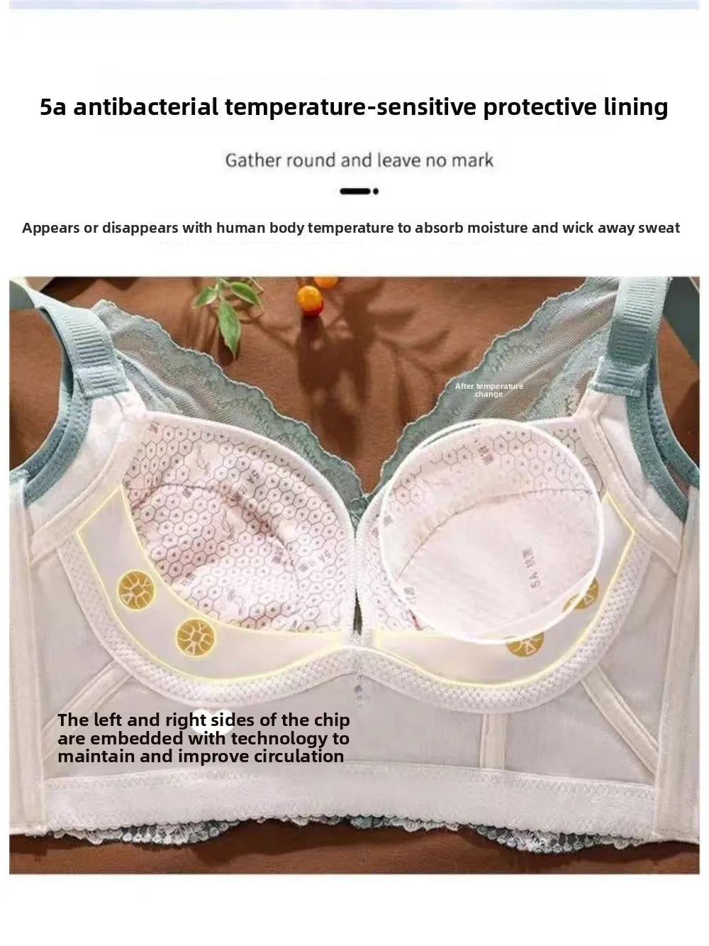 Breathable Seamless Lace Comfort Plus Size Bra for Women