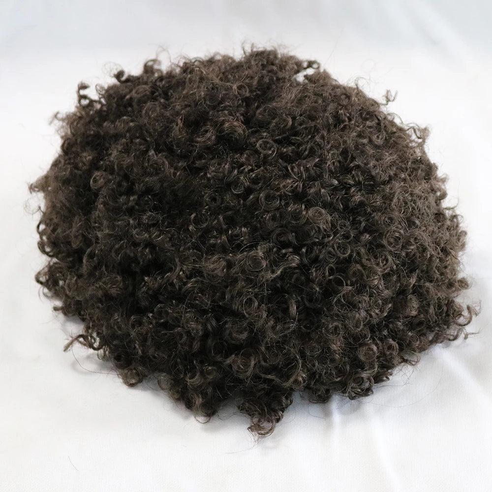 Undetectable Curly Human Hair Toupee Replacement for Women