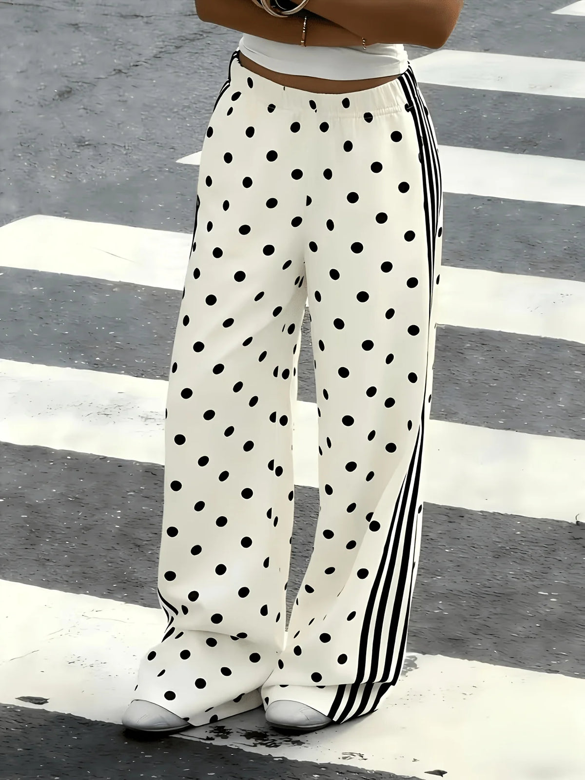 Personalized Striped Y2K Loose Fit Sports Pants for Women