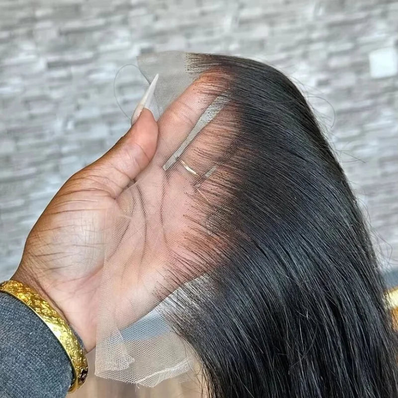 13x6 Transparent Lace Frontal Brazilian 100% Human Hair For Women Pre Plucked 4x4 Straight Lace Frontal Closure Only