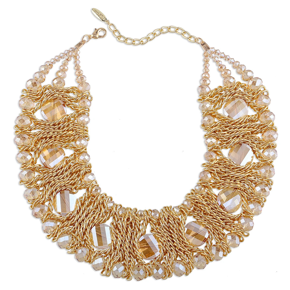 Beaded Crystal Statement Elastic Bracelet for Women