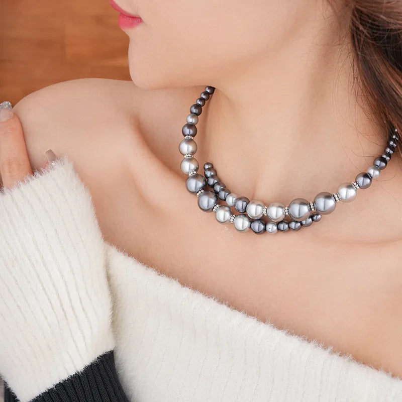 Imitation Pearl Torque Necklace