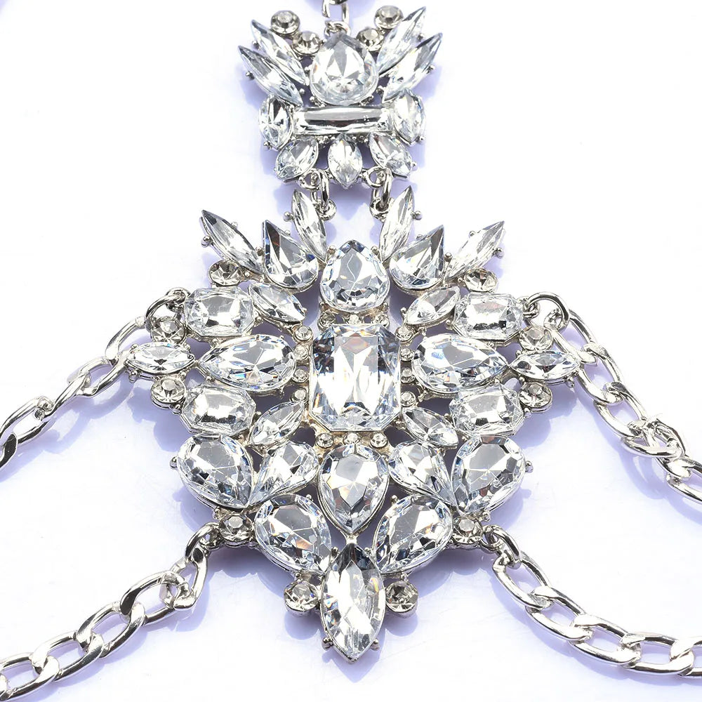 Sparkling Crystal Rhinestone Belly Chain for Women