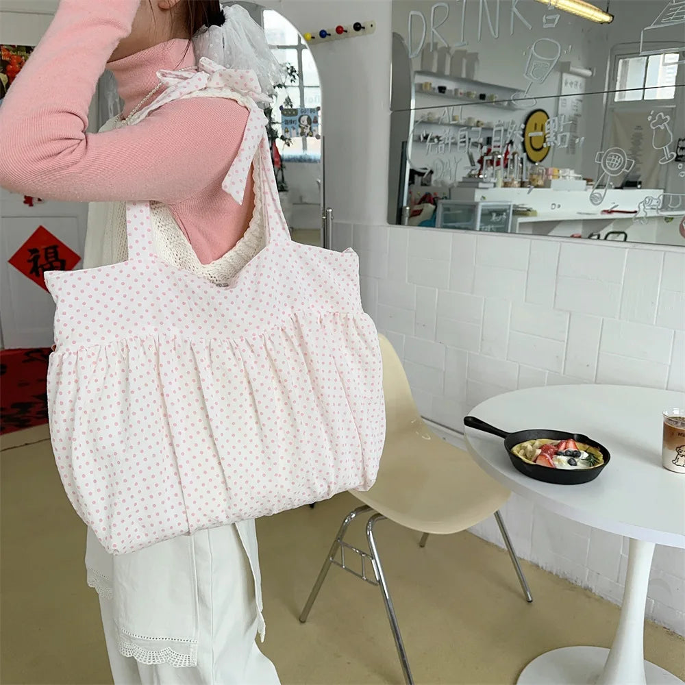 Casual Large Capacity Belted Canvas Tote Bag for Women