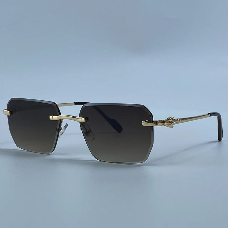 Square Rimless Fashion Sunglasses