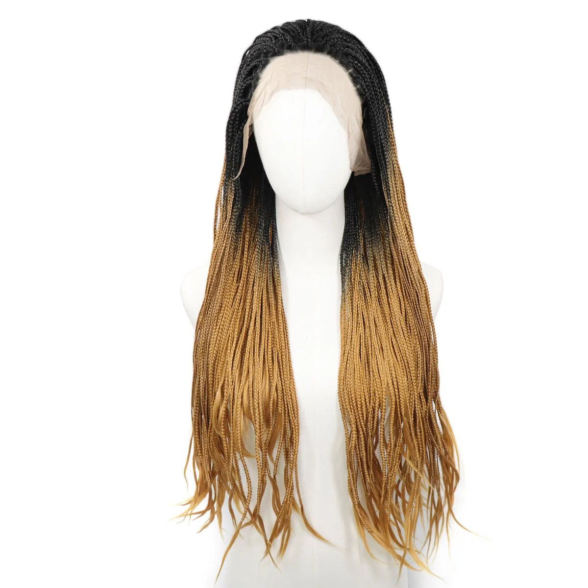 613 Blonde Box Braided Wigs Braids For Black Women 26Inch Long African Cornrow Crochet Braids Synthetic Hair 13x3 Lace Front Wig