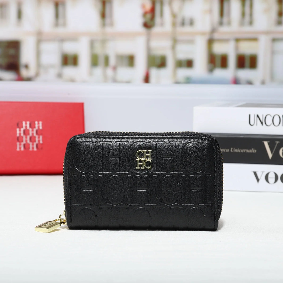 Multifunctional Zippered Key Card Holder Pouch for Women