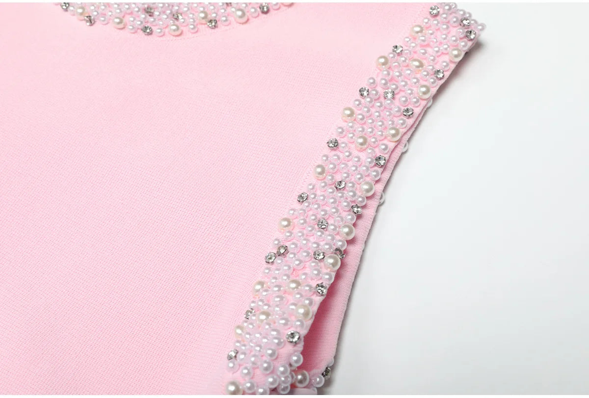 2026 Spring and Summer New High-end Heavily Rhinestone Sleeveless Maxi Dress Women's Fashion Slim-fit Elegant Party Gown Dresses