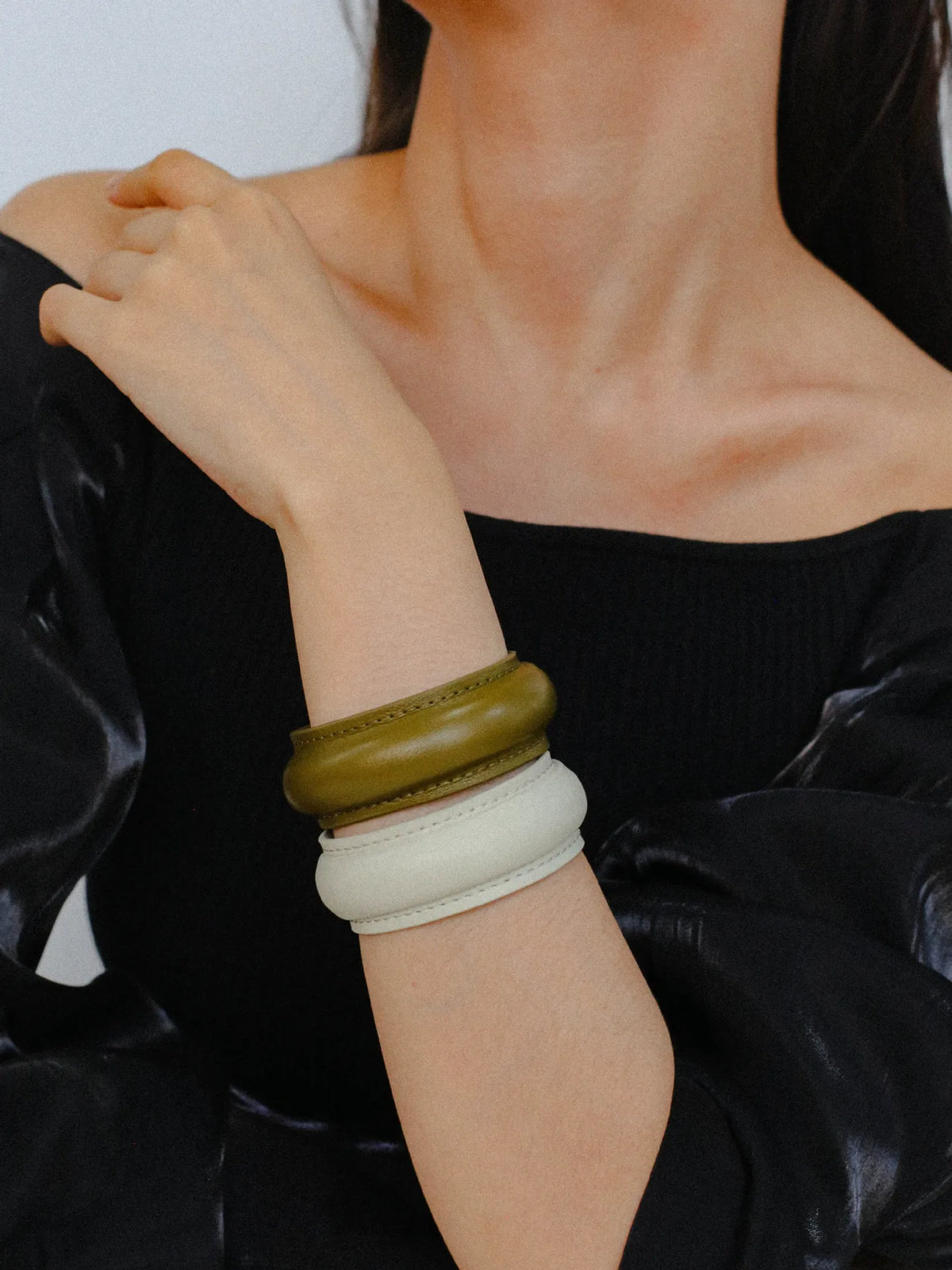 Elegant Minimalist Leather Wide Cuff Bracelet for Women