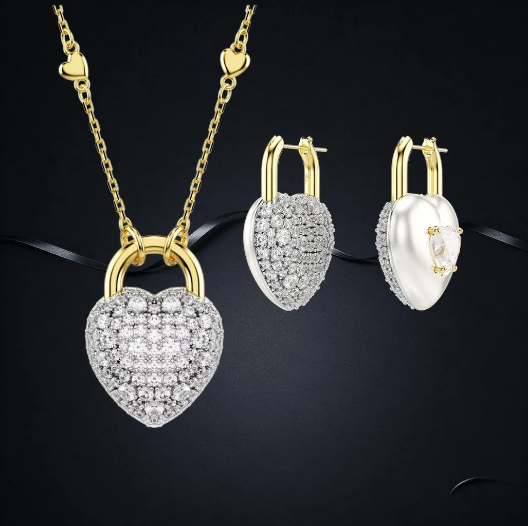 Faceted Crystal Necklace And Earrings