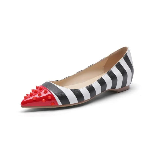 Zebra Print Pointed Toe Flats