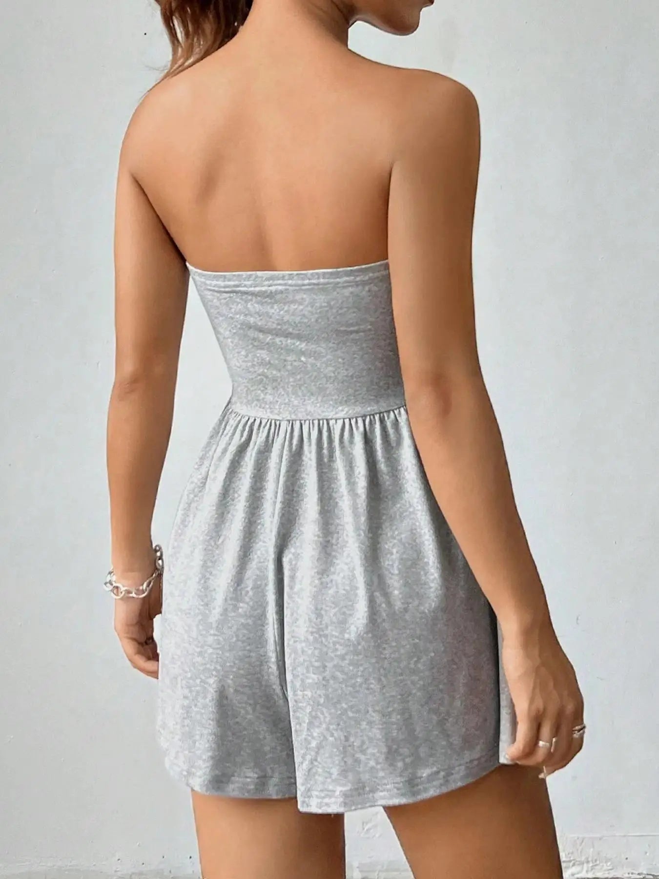Leopard Print Sleeveless Tube Top Jumpsuit for Women