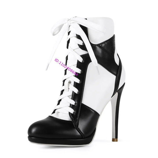 Colorblock Stiletto Boots