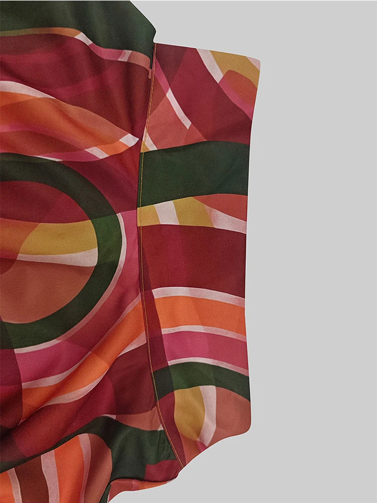 Gymystars Elegant Dresses for Party Fall Women Clothes Chic Straps Colorful High Neck Lantern Sleeve Fashion Wedding Guest Dress