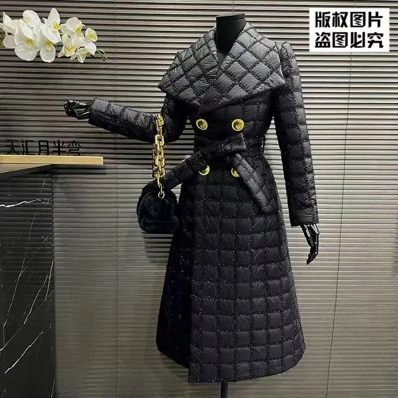 Spring and Autumn Windbreaker Coat for Women,English Style Trench Jacket,Double Breasted Outwear,Turn-down Collar,Female Clothes