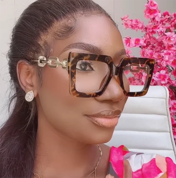 Oversized Square Blue Light Reading Glasses for Women