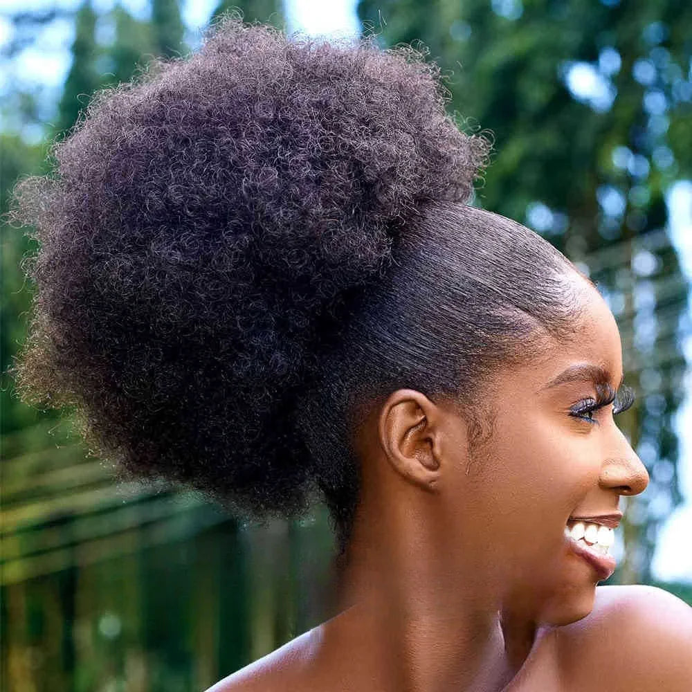 Big Kinky Curly Afro Puff Ponytail Extensions for Women