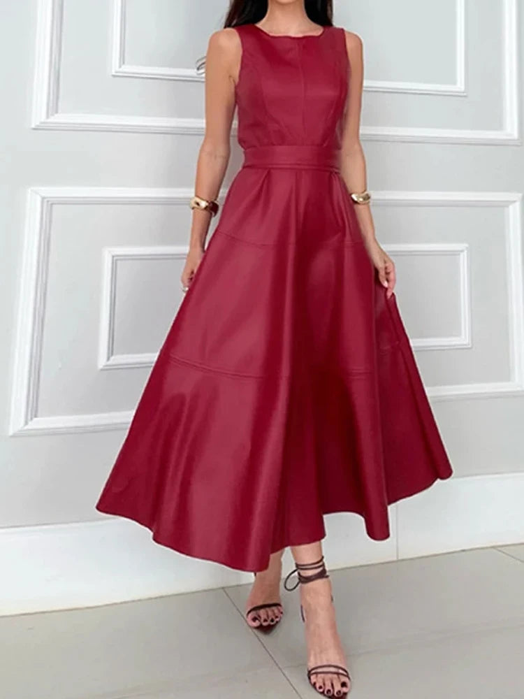 Pleated Open Back Party Dress