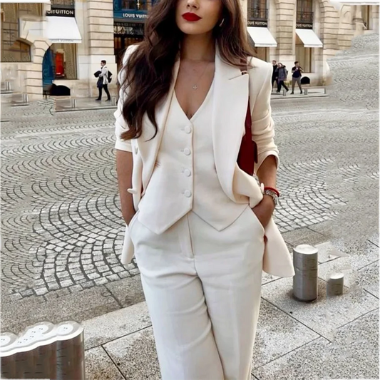 Peaked Lapel Three Piece Suit
