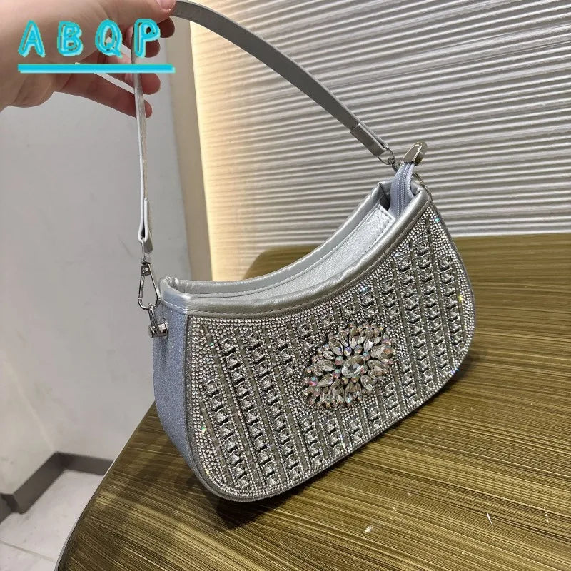 Dinner Women's Bag Luxury Brand Diamond-encrusted Glittering Dinner Party Women's Handbag Fashion Diamond-encrusted Shoulder Bag
