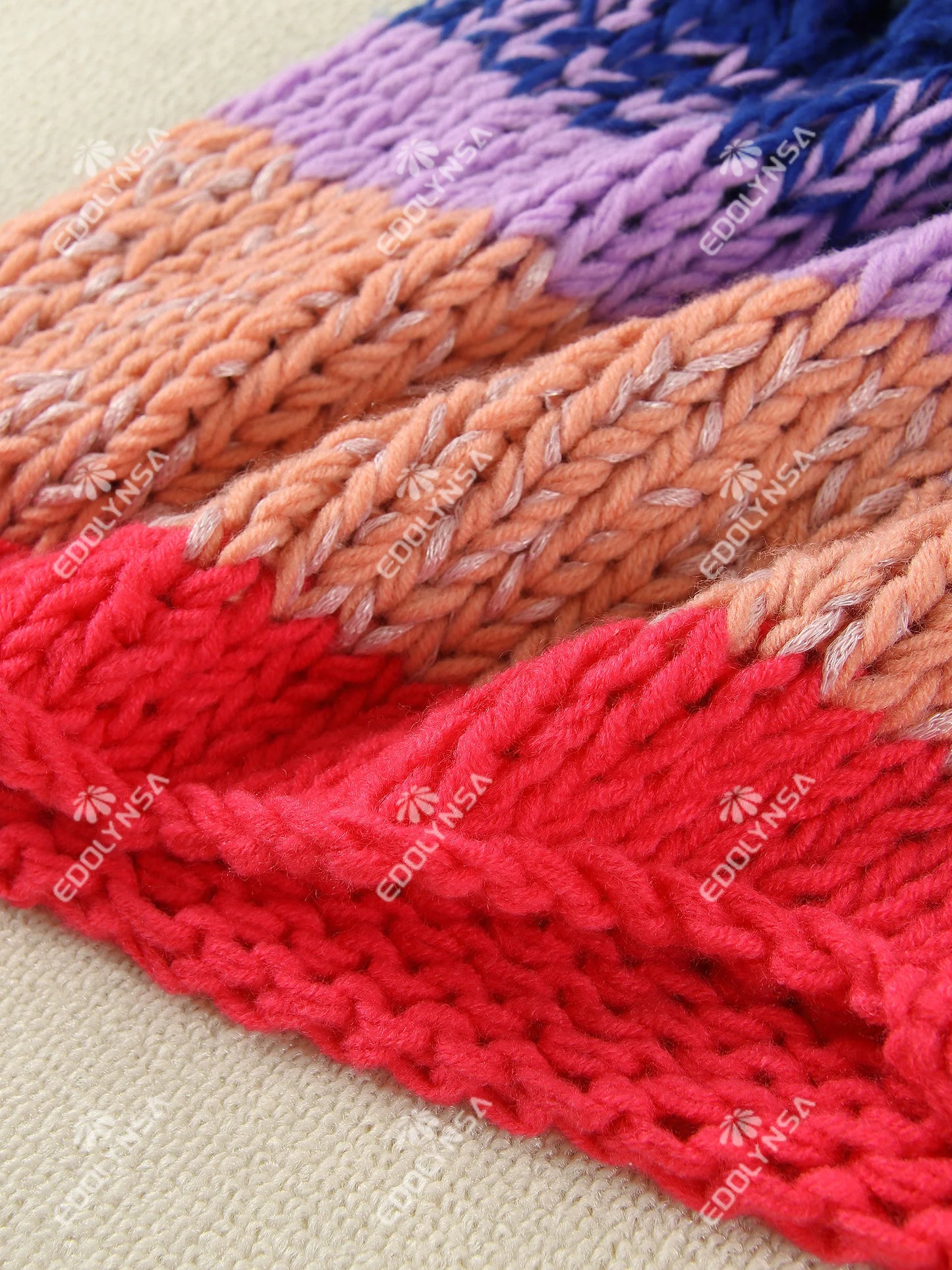 Boho Colorful Luxuriously Handknit Bell Sleeve Crochet Loose Kimono Cardigan 2024 Women Fall Winter Coat Beach Coverup Dress K12