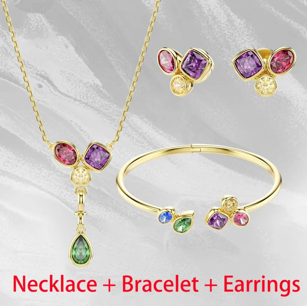 Dazzling Zircon Crystal Statement Necklace for Women