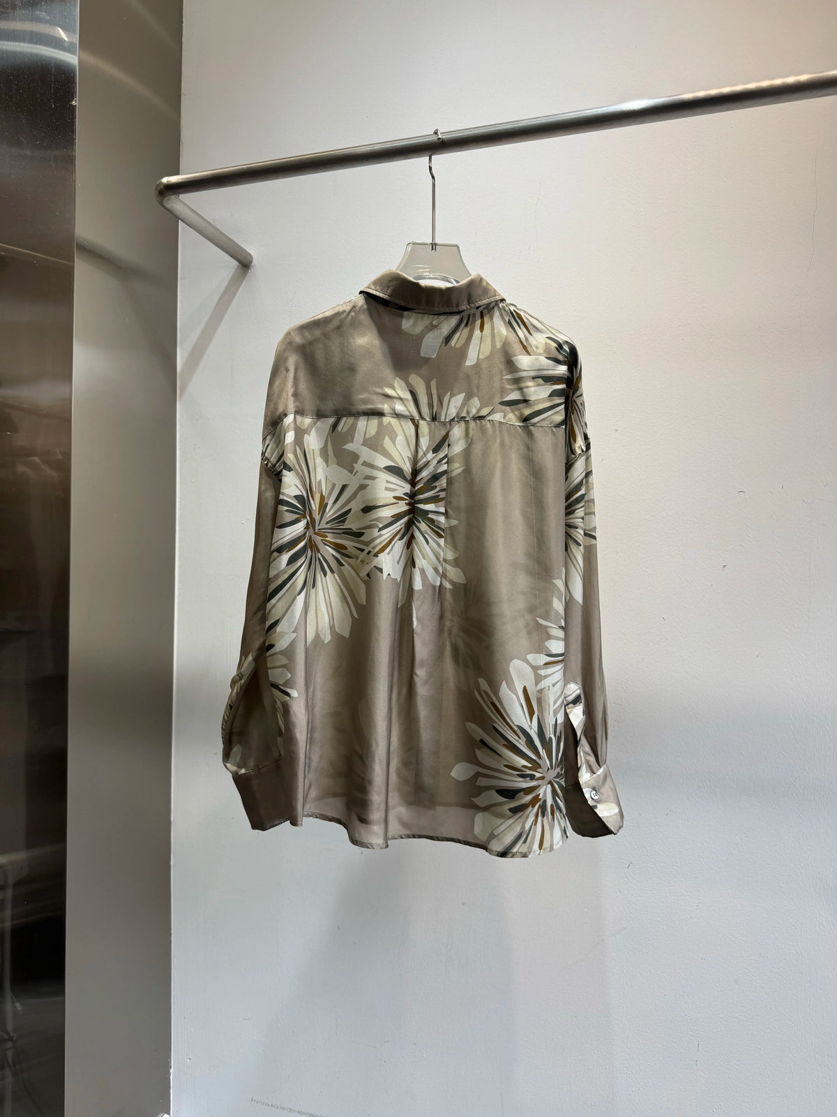 Loose Floral Print Silk Resort Five Piece Set for Women