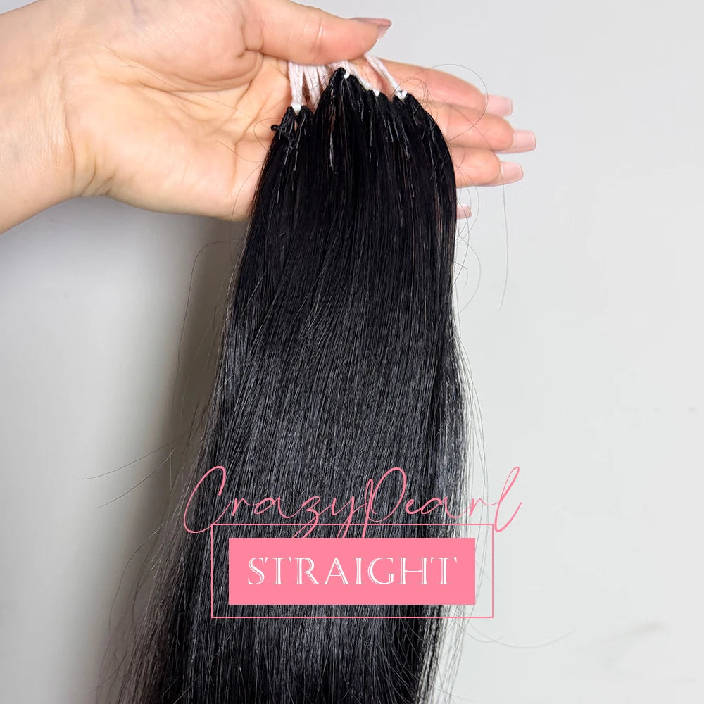 Pre Separated Curly Human Hair Crochet Extensions for Women