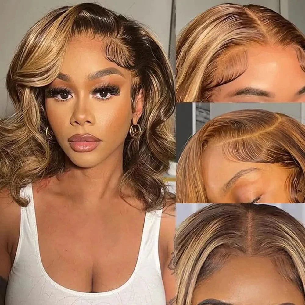 Short Body Wave Human Hair Bob Wig