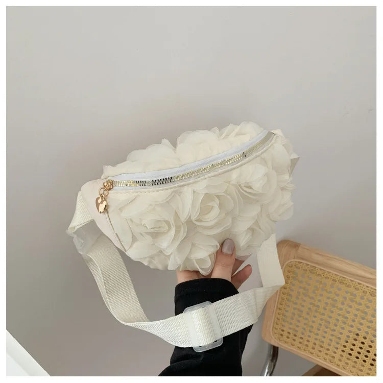 New Women's Waist Bag Flower Shape Fashionable Women's Waist Bag Lace Luxury Lightweight Women's Crossbody Bag High Quality