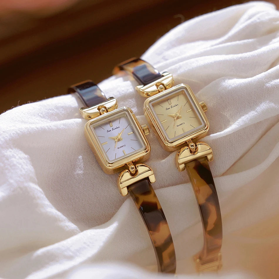 Tortoiseshell Square Bracelet Watch