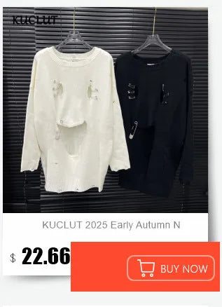 KUCLUT 2025 Autumn New Fashion Ruffle Plaid Batwing Sleeve Zipper Loose Jacket For Casual Elastic Waist Wide-Leg Pants 1A621