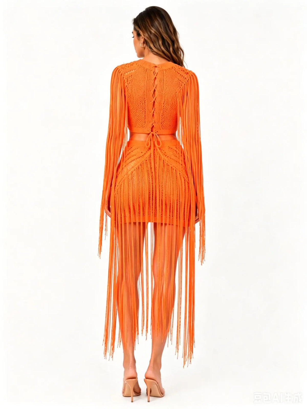 Boho Tassel Hollow Out Knit Summer Dress for Women